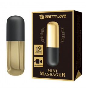 PRETTY LOVE - Mini Massage Vibrator (Chargeable - Gold)